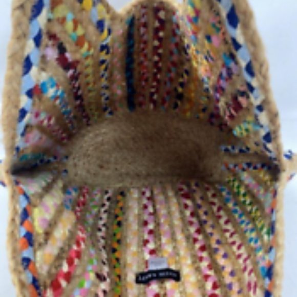 Antik Kraft Rubi Women's Multicolor Woven Jute Straw/Fabric Hobo Basket Tote Bag - Picture 4 of 6